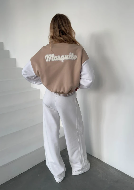 Preppy - Kurtka bejsbolówka z kołnierzykiem Sand Beige