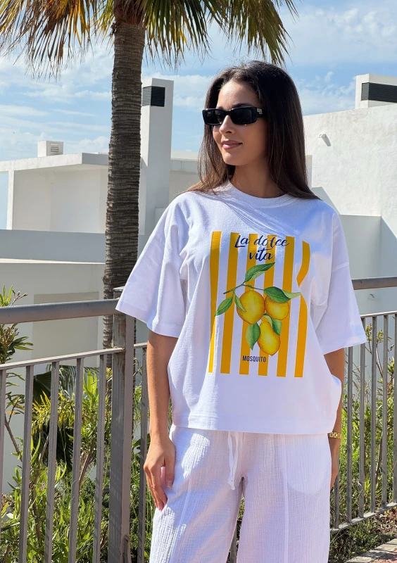 Axis - T-shirt boxy oversize ,,La Dolce Vita Citrus"