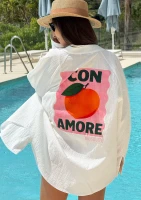 Sano - Letnia bawełniana koszula oversize ,,Con Amore"