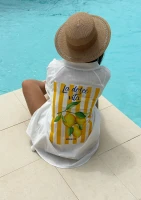 Sano - White oversized shirt "La Dolce Vita Citrus"