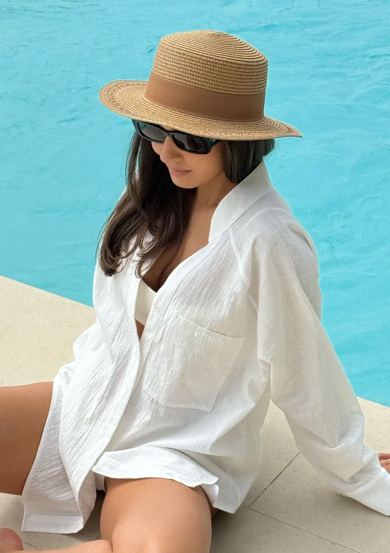 Sano - White oversized shirt "La Dolce Vita Citrus"