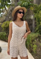 Calira - Openwork beige top