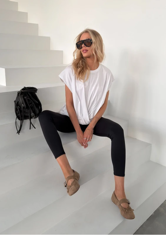 Noma - White cotton draped oversize T-shirt