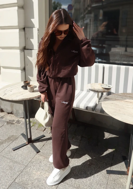 Glide - Dark chocolate brown cotton sweatpants