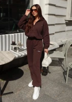 Glide - Dark chocolate brown cotton sweatpants