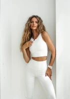 Tone - Ecru fitness top