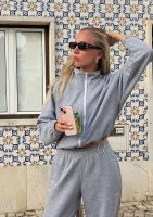 Glide - Rozpinana bluza na stójce Grey Melange