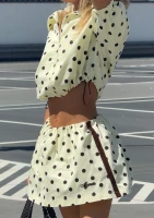 Cote - Banana yellow dotted skort skirt