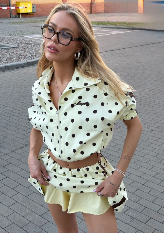 Cote - Banana yellow dotted skort skirt