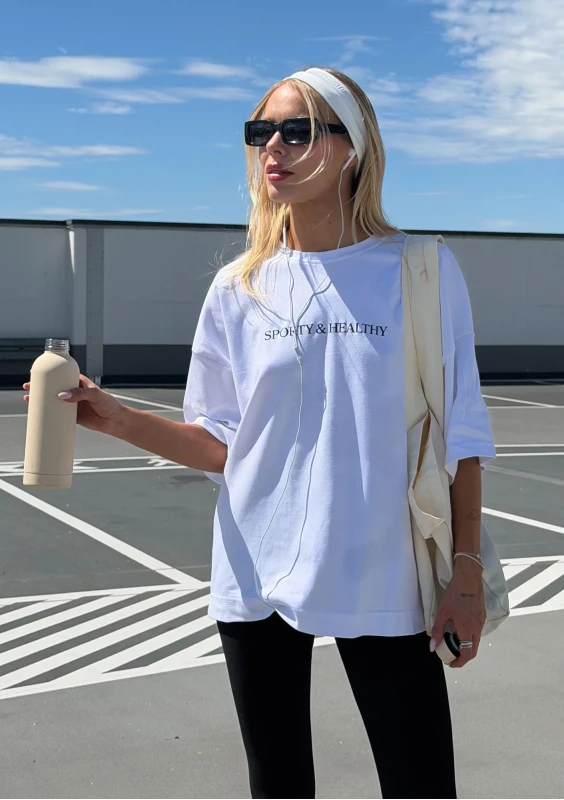 Ace - Koszulka oversize "Sporty&Healthy"