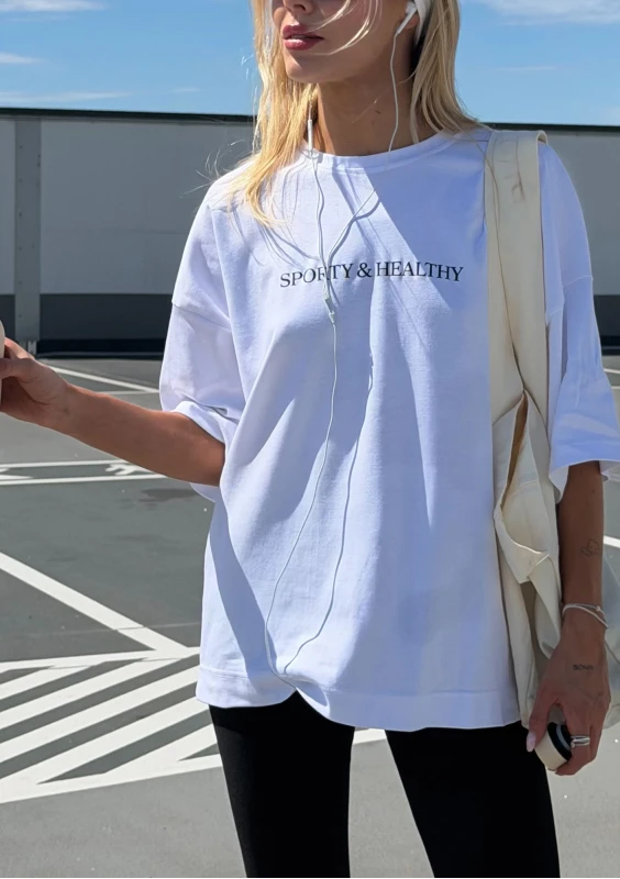 Ace - Koszulka oversize "Sporty&Healthy"