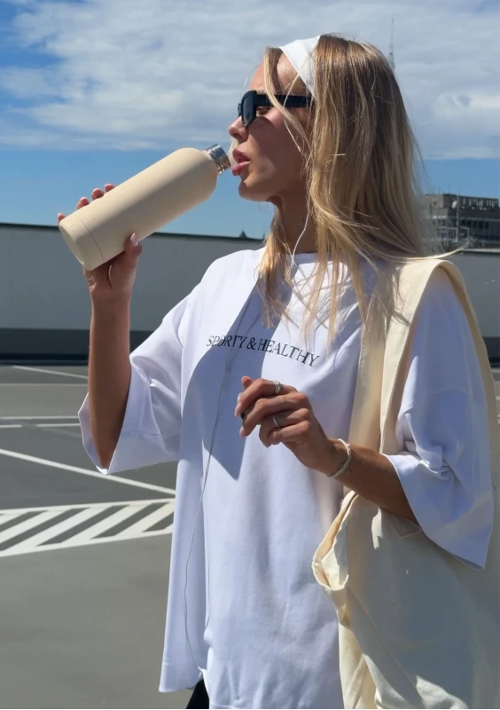 Ace - Koszulka oversize "Sporty&Healthy"