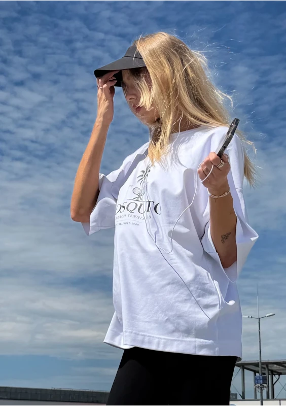 Ace - Koszulka oversize "Palm Beach Tennis Club" Biała