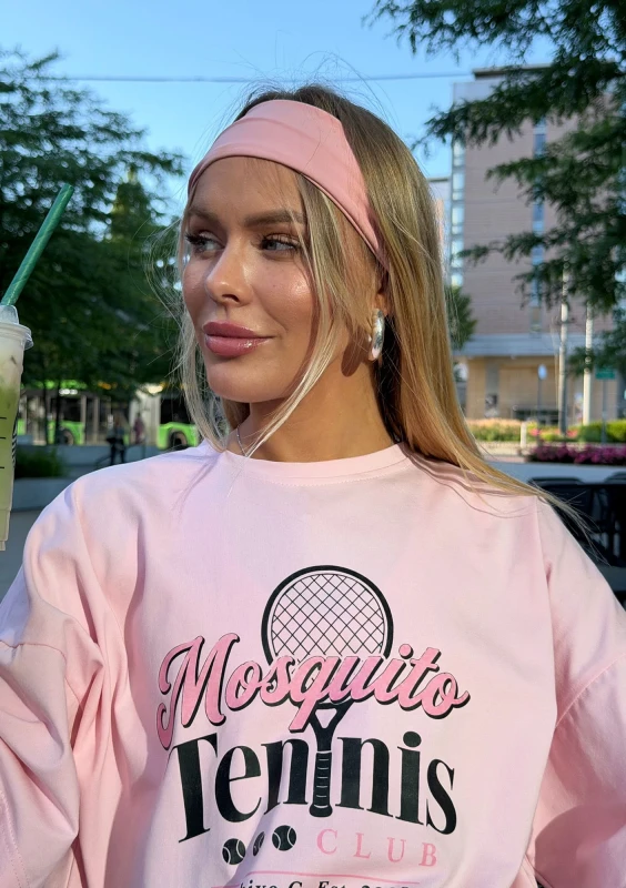 copy of Ace - Pink oversized T-shirt "Tennis Club"