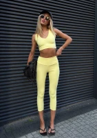 Hi Pure Capri - Yellow medium-length leggings