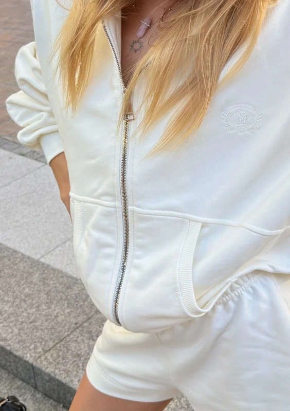 Easy - Creamy zip up oversized zip up hoodie