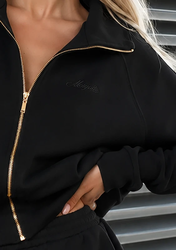 Elan - Black zip up sweatshirt