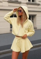 Mae - Banana yellow zip up hoodie