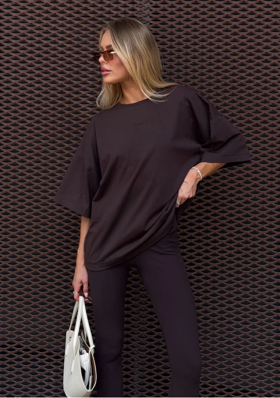 Ace - Brown oversized T-shirt "Mosquito"