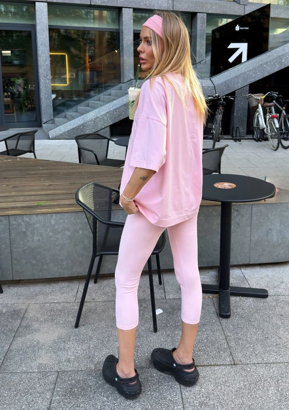 Hi Pure Capri - Pastel pink medium-length leggings
