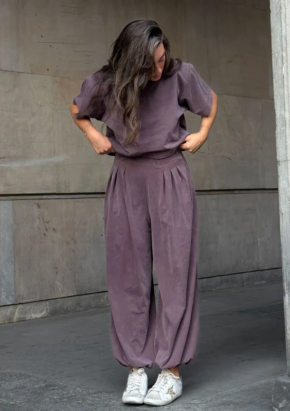 Nove - Brown culotte modal trousers