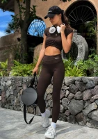 Hi Pure - Chocolate brown leggings