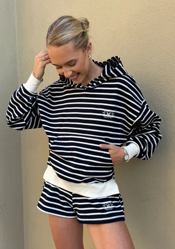 Rove - Black striped hoodie