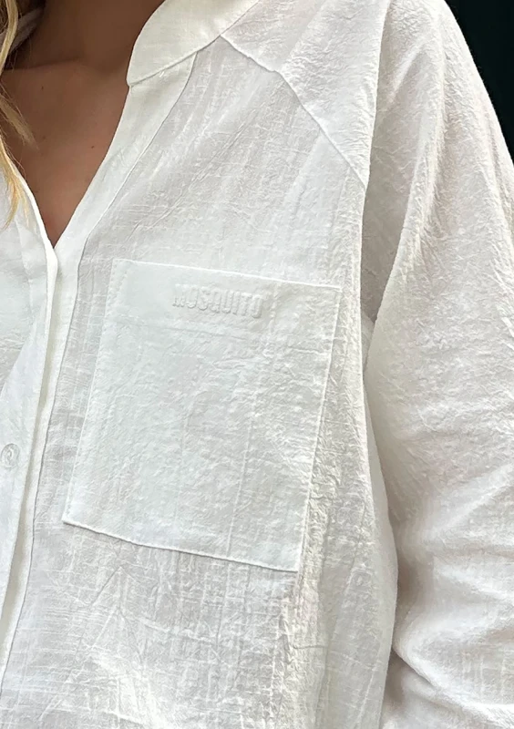 Sano - White cotton oversized shirt