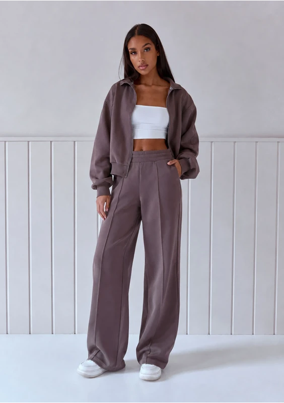 Costa - Savannah tan brown wide sweatpants