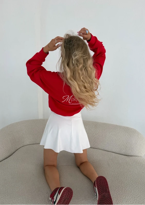 Court - Ecru mini skirt with shorts