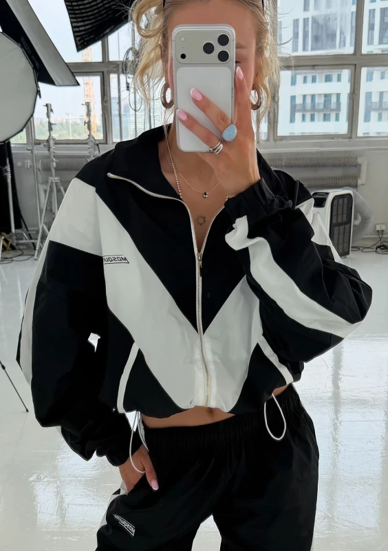 Sprint - Vintage black color block sweatshirt