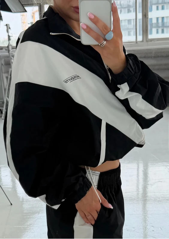 Sprint - Vintage black color block sweatshirt