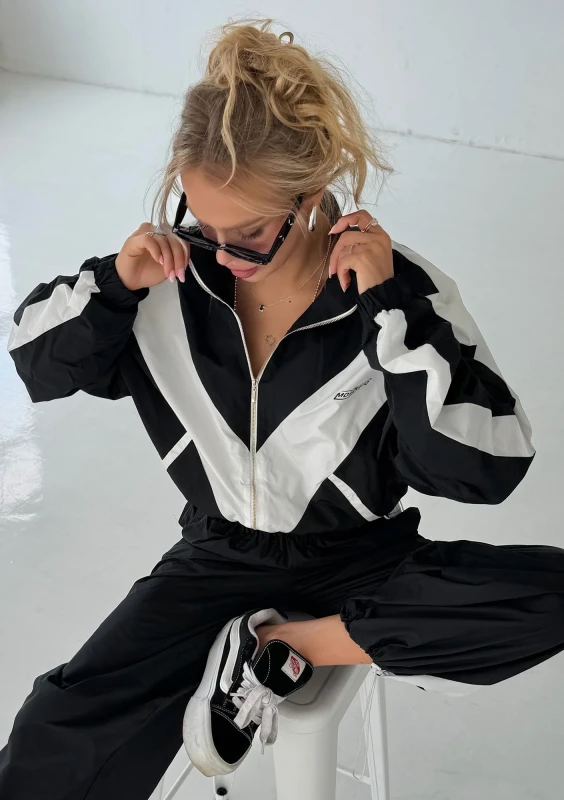 Sprint - Vintage black color block sweatshirt