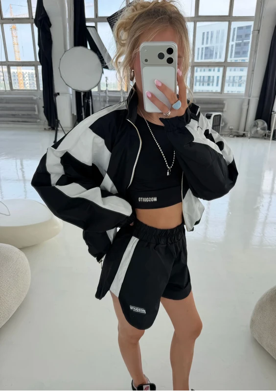Sprint - Vintage black color block sweatshirt