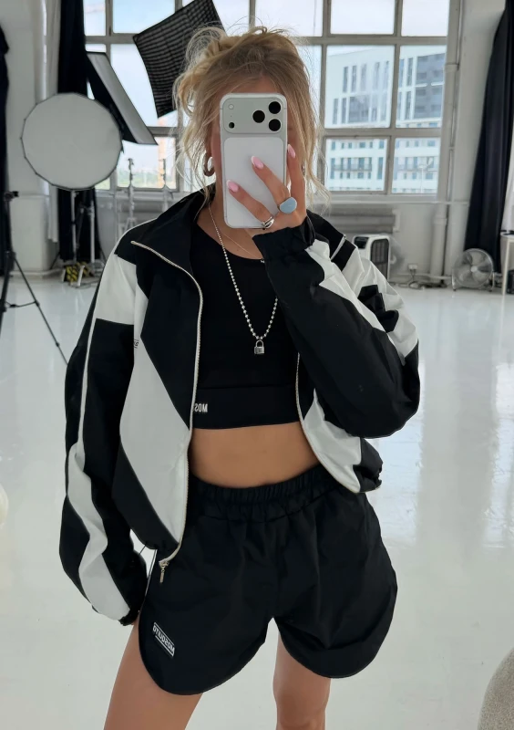 Sprint - Vintage black color block sweatshirt