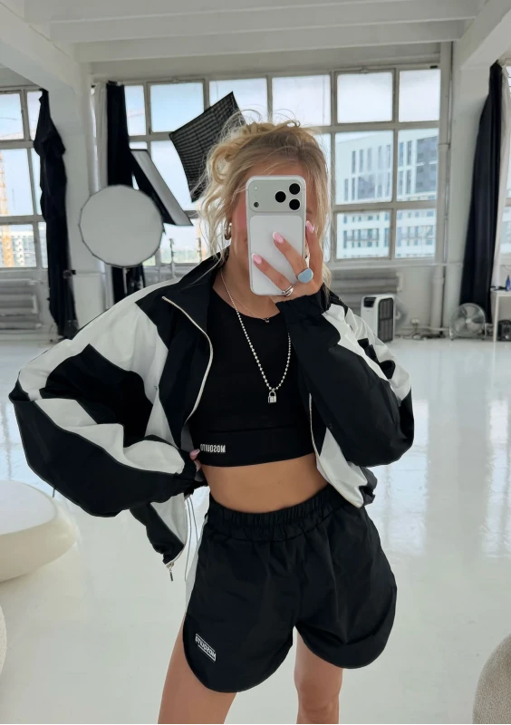 Sprint - Vintage black color block sweatshirt