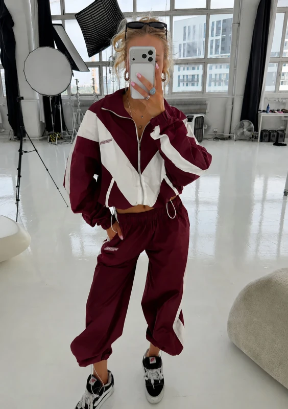 Sprint - Vintage parachute claret sweatpants