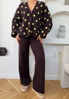 Yoko - Brown sweater pants