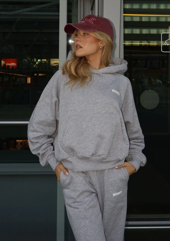 Levi - Bluza kangurka z reglanowym rękawem Grey Melange
