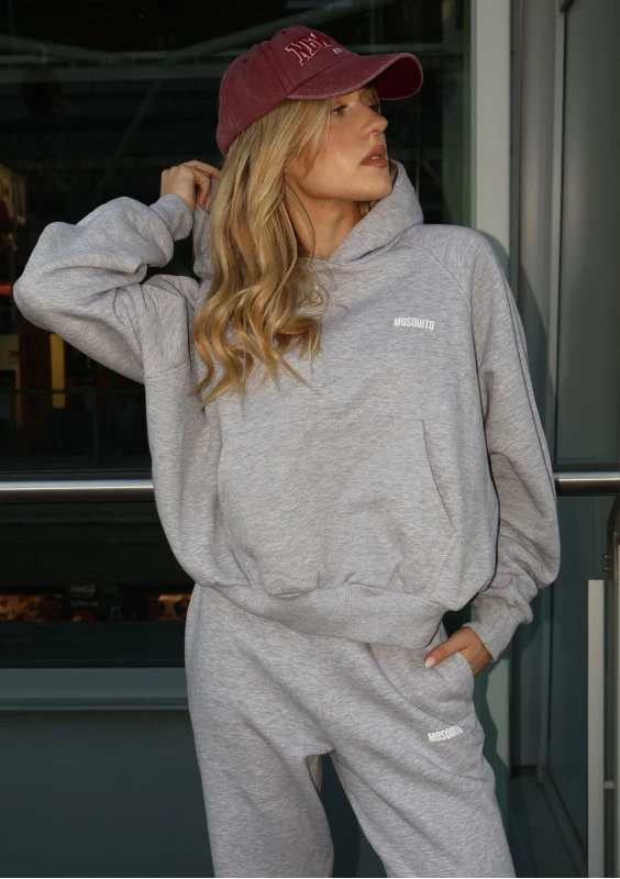 Levi - Melange grey hoodie