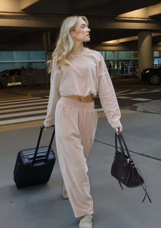 Halo - Latte beige velvet longsleeve