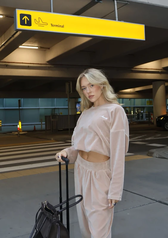 Halo - Latte beige velvet longsleeve