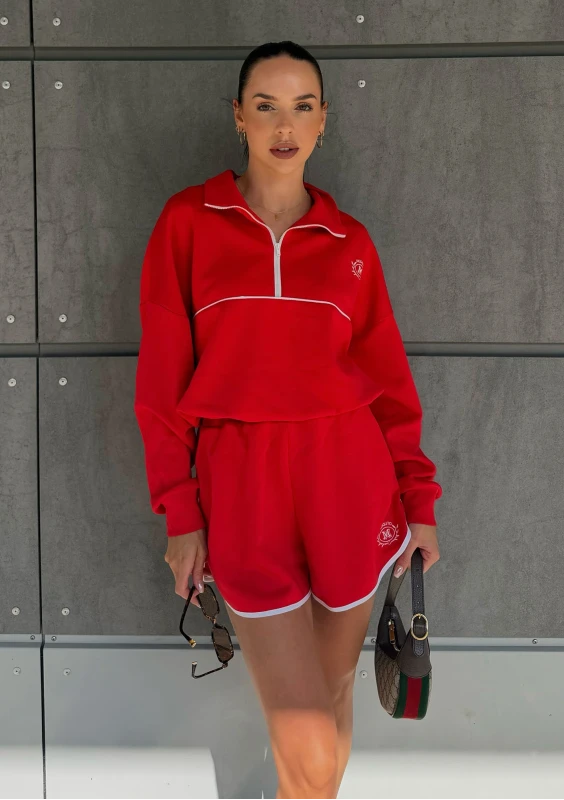 Track Club - Czerwone szorty w stylu vintage - Mosquito