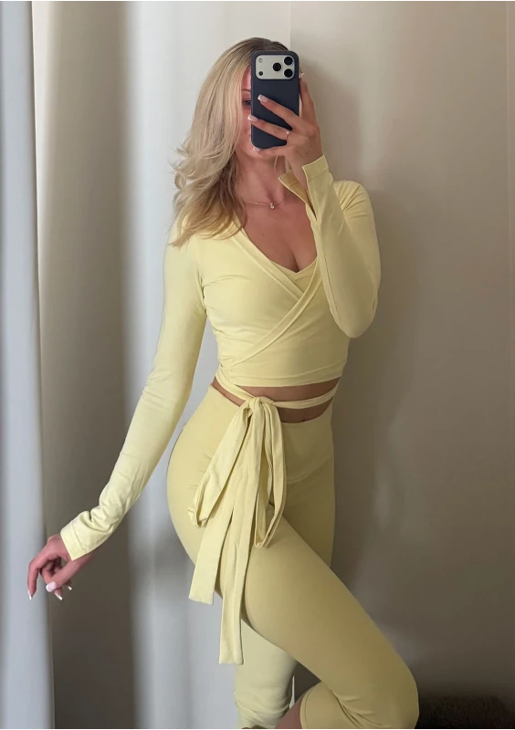 Yoga Wrap - Yellow wrap top