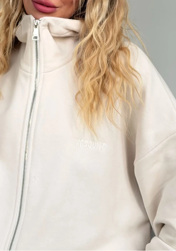 Wells - Bluza rozpinana z kapturem Coconut