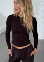 Wells - Dark chocolate brown shaping top