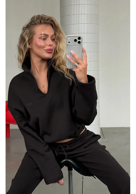 Wells - Bluza z poduszkami Black