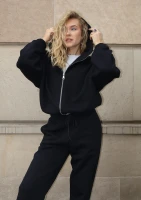 Wells - Bluza rozpinana z kapturem Black