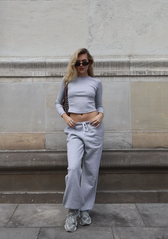 Wells - Spodnie dresowe Grey Melange