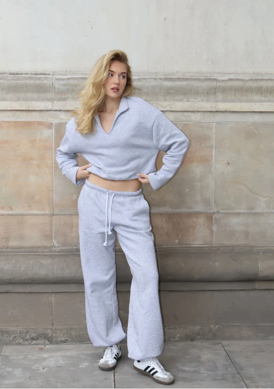 Wells - Spodnie dresowe Grey Melange